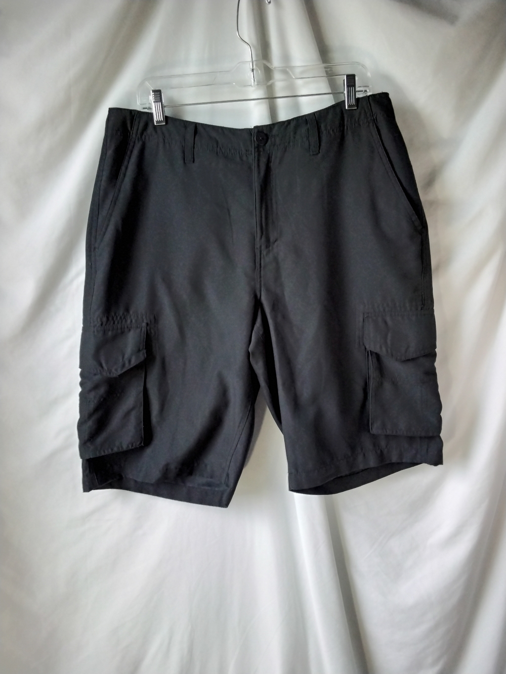Tony Hawk Black Cargo Shorts with Side Pockets